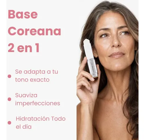 Base Facial En Barra Acabado Natural Uniforme Con Brocha