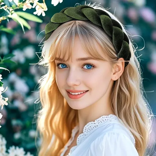 Diadema Trenzada Aro Para El Cabello De Tela Ligera