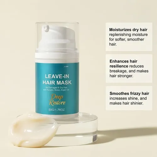 Leave In Hair Mask Treatment For Damaged Dry Frizzy Hair,