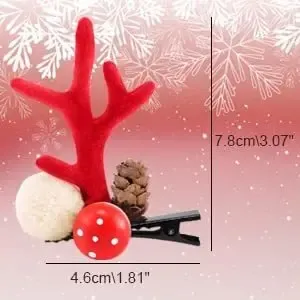 3 Pares De Pinzas Navideñas Para El Cabello, Accesorios De P
