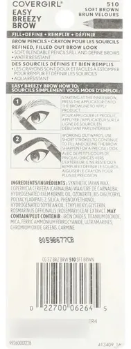 Delineador Y Perfilador De Cejas Covergirl, Marrón Suave