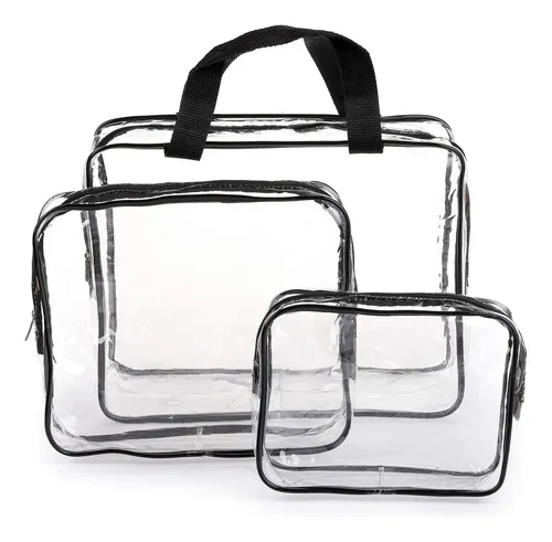 Set De 9 Bolsas De Maquillaje Hedume, Transparentes, Imperme