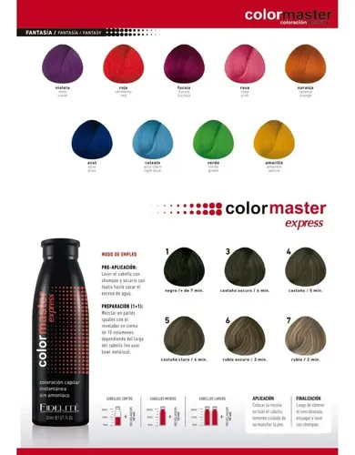 Tintura Coloracion Para Cabello Fidelite Colormaster X 60gr Tono 6 rubio oscuro