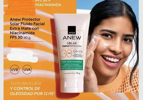 Avon Anew Protector Solar Fluido Facial Fps 30 C/niacinamida