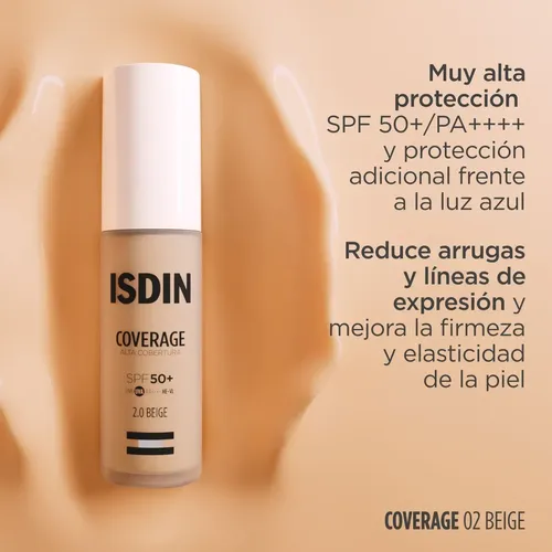Base maquillaje Isdin Coverage 2 BEIGE SPF50 30ML