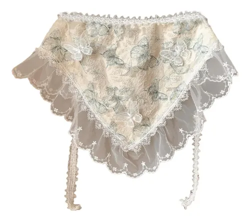 Pañuelos De Encaje Con Forma De Mariposa Para La Cabeza,