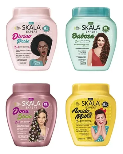 Kit X3 Skala Tratamiento Baño De Crema Capilar 1kg