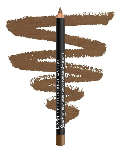 Lápiz Delineador Mate Nyx Suede Para Labios Downtown Brown