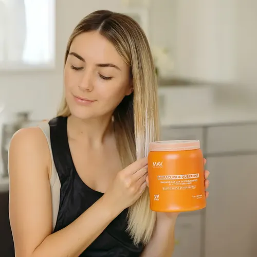 Baño De Crema Maracuyá Y Keratina 1kg Hidratación Reparación