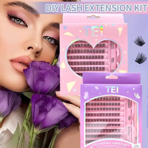 Set Profesional De Pestañas En Ramillete Tei Cosmetica