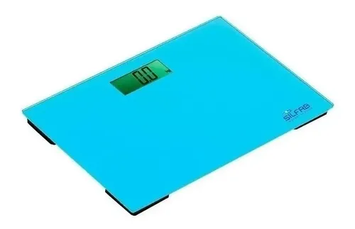 Balanza Digital Vidrio Templado Turquesa 150 Kg Silfab Be212