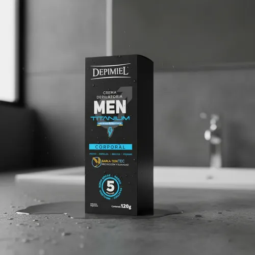 Crema Depilatoria Corporal X 120 Gr Men Titanium Depimiel