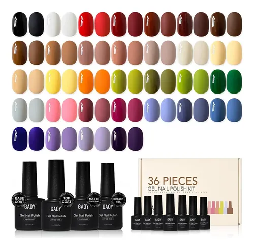 Set De Esmalte En Gel Gaoy 32 Colores 36 Piezas
