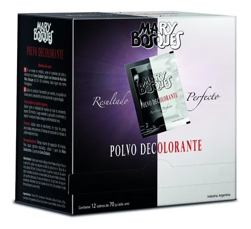Polvo Decolorante Mary Bosques Caja 12 Sobres X 70 Grs C/u