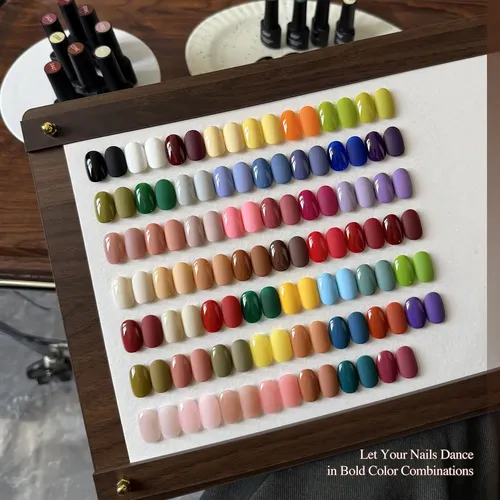 Set 60 Esmaltes Gel Colores Varios Base Y Top Coat