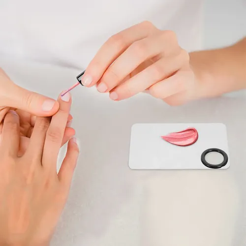 Juego De 2 Paletas Para Mezclar Maquillaje De Acero Inoxidab