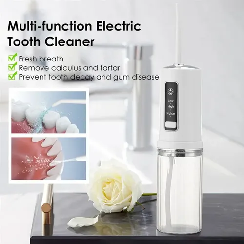 Irrigador Oral Portátil Inalámbrico 400ml Con 4 Boquillas