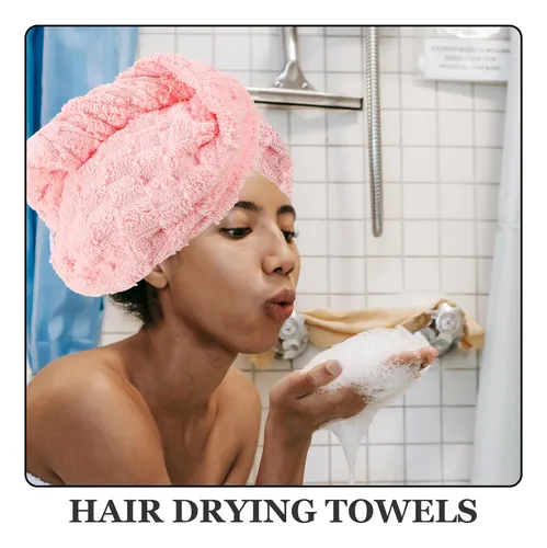 Gorro Rosa Absorbente Para Secar Pelo Suave Y Rápido