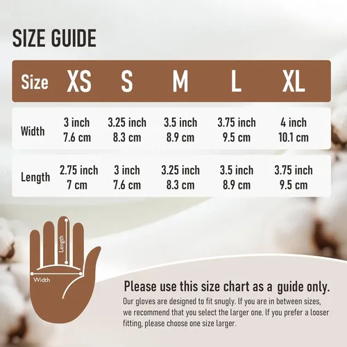 Guantes Algodón Blancos Hidratantes Para Manos Secas Chico