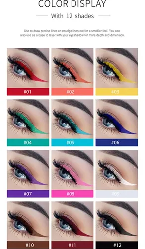 Set Lápices Delineador Mate Bonnie Choice 12 Colores