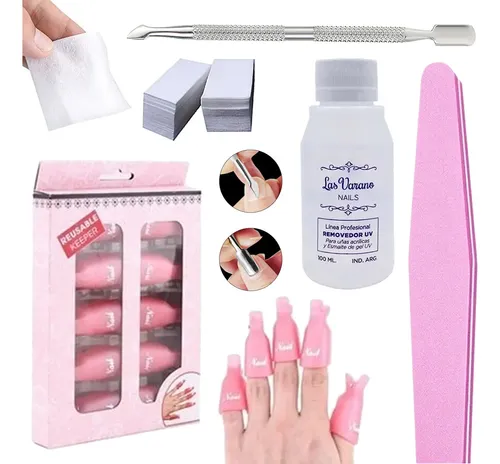 Kit Removedor Uv Broches Toallitas Wipes P Semipermanentes