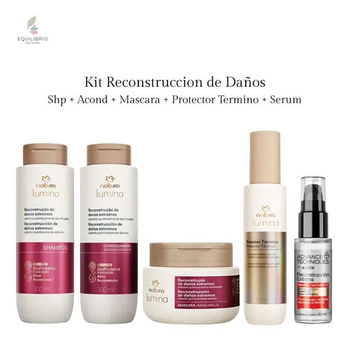 Kit Reconstrucción De Daños Capilar X5: Natura Lumina Y Avon