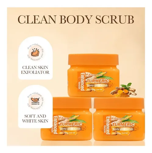 Exfoliante Corporal Con Cúrcuma, 280 G, Frasco Individual