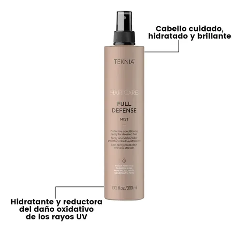 Spray Lakme Teknia Full Defense Para Cabellos Estresados 300ml