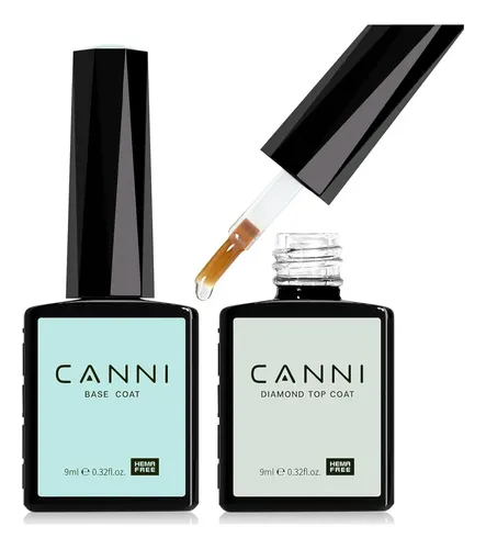 Conjunto Base Y Top Coat Gel Canni 2 Piezas