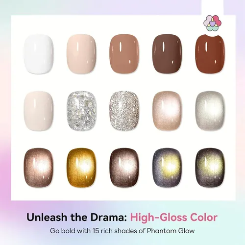 Kit De Uñas Poligel Saviland 15 Colores Lámpara Uv 88w