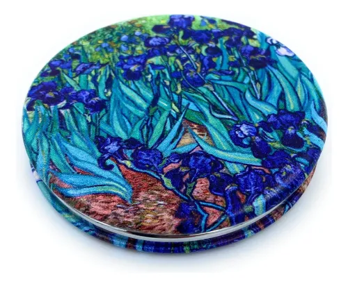 Espejo De Bolsillo Aeisage Con Aumento Y Flores Iris De Van