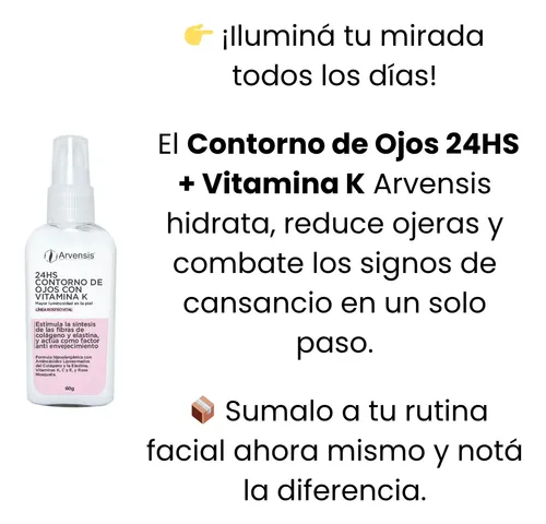 Crema Contorno De Ojos Vitamina K 24hs 60c Bolsas Y Ojeras