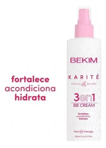 Crema Hidratante Cabello Bb Cream Bekim 3 En 1 Karite 125ml