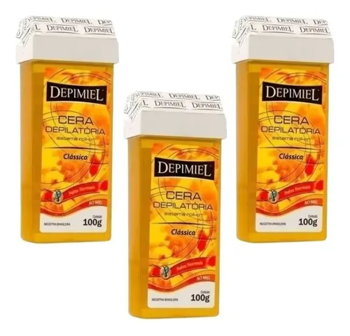 3 Ceras Roll On Descartable X 100grs Cada Una Depimiel