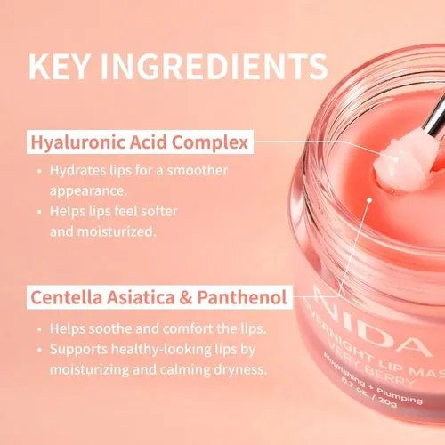 Máscara Labial Noche Nida Very Berry 2uds