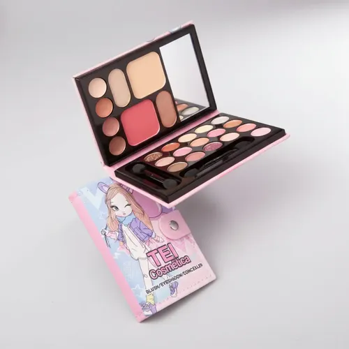 Paleta De Sombras Para Ojos + Corrector + Rubor Tei Make Up