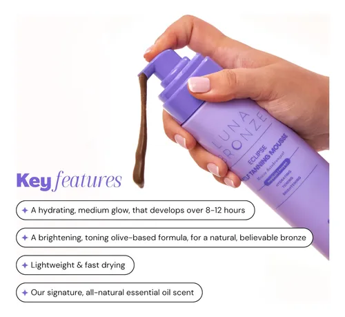 Mousse Autobronceadora Luna Bronze, Tamaño Mediano, 200 Ml,