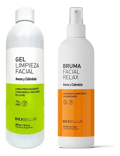 Biobellus Gel De Limpieza Facial + Bruma Relax Facial Local Normal Día/noche