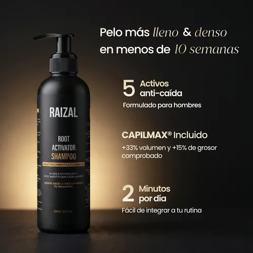 Shampoo Anticaída Hombre Raizal Activador De Raíces 200ml X6