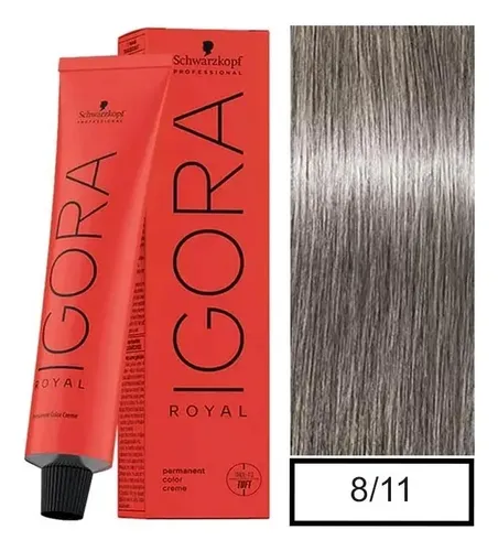 Tintura Igora Royal 8-11 Rubio Claro Ceniza intenso 60 gr