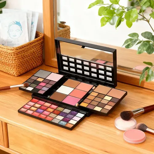 Paleta De Maquillaje Todo En Uno, Sombras, Rubor, F