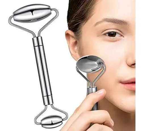 Roller Acero Inoxidable Masajeador Facial Jade