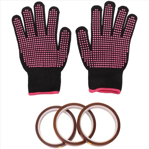 Guantes Resistentes Al Calor Y 3 Rollos De Cinta Adhesiva P-