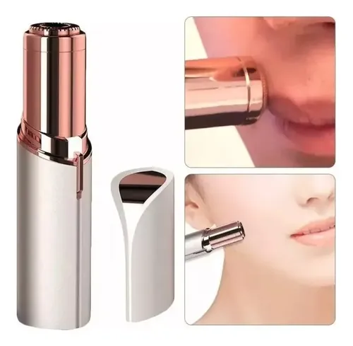 Set Depilador Facial Pila Portatil Macarons + Depilador Doble Cabezal Arcoiris Rostro Limpieza Sin Vello Cejas Bozo Mujer Belleza