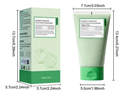 Mascarilla Limpiadora De Arcilla De Tomate Verde