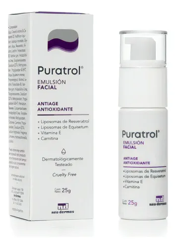 Puratrol Antiage Liposomas Resveratrol Facial Emulsión 25g Momento De Aplicación Día/noche Tipo De Piel Todo Tipo