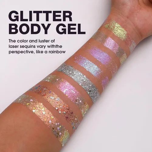 Paleta De Brillos Cuerpo Y Rostro Langmanni 8 Colores