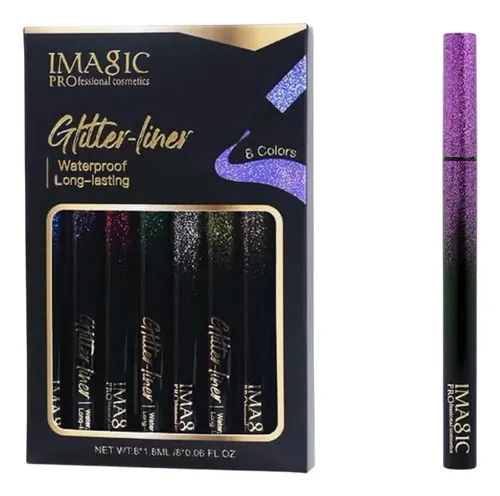 Set De 8 Delineadores Glitter Imagic Pro