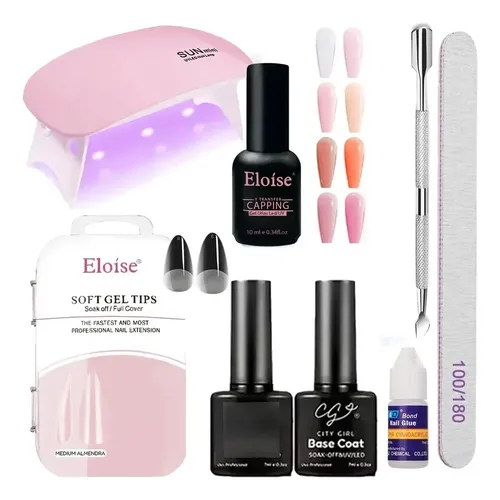 Kit Uñas Soft Gel Semipermanente Set Profesional Completo