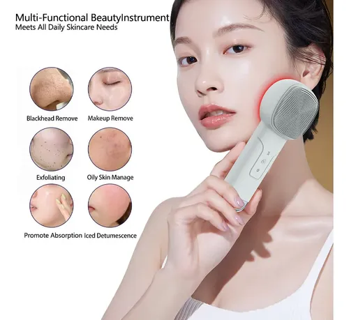6 Cepillos Térmicos Faciales De 1 Pulgada Con Limpiador Sóni